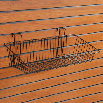   Slatwall Basket - 24 in. W x 12 in. D x 3 - 6 in. H