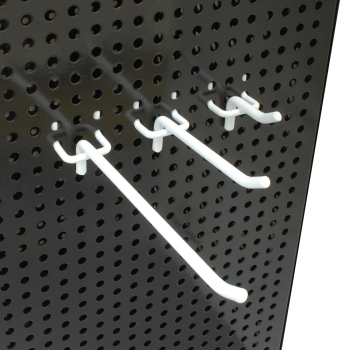 White Peg Hooks For Metal Pegboard