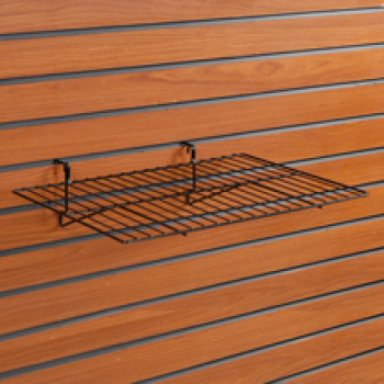 Black Straight Wire Shelving for Slatwall - 14 in. W x 20 in. L