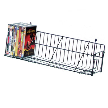  Black Grid Retail Shelf - 24 in w x 6 in d  