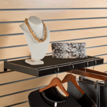 Slatwall Shelf with Hangrail