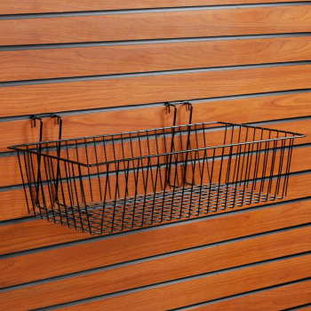 Slatwall Basket 24 In. W X 12 In. D X 6 In. H