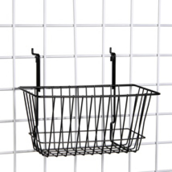 Black Gridwall Basket 12 in. w x 6 in. d x 6 in. h 