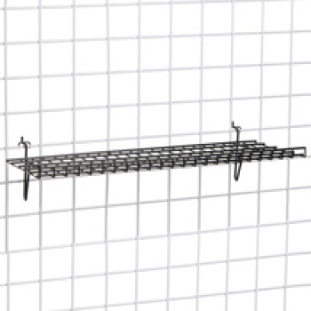 Heavy Duty Grid Wall Shelf 23 1/2 in w x 9 in. d x 1 in lip  