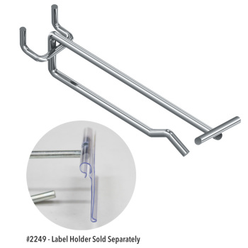 6 In T-Bar Scanning Hook For Slatwall And Wood Pegboard - Carton Of 100