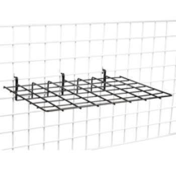 Black Heavy Duty Gridwall Shelf 16 in. W x 23 1/2 in. L