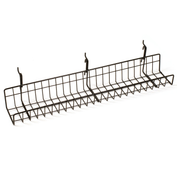 Black Straight Gridwall Shelf 3 1/2 in. W x 24 in. L