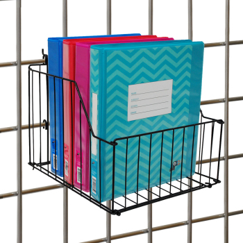 11 in W Black Folding Wire Basket for Grid 