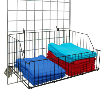 23 in W Black Folding Wire Basket for Grid  