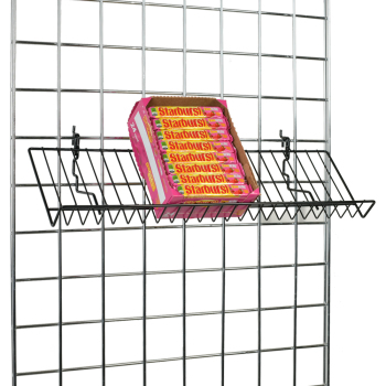 Black Angled Grid Shelf - 23 in. x 6.5 in.