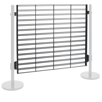 Black Slatgrid Panel for Queue Merchandising System