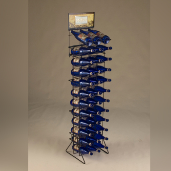 Floor Standing Wire Wine Rack - Displays 3 Cases of Wine