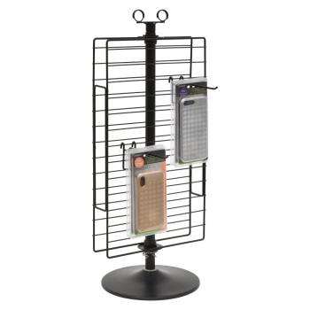 Metal 2-Sided Wire Counter Display Spinner - Black 