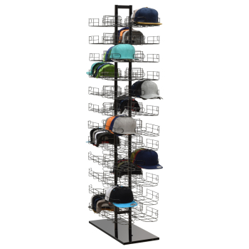 Double Sided 48 Pocket Cap Floor Hat Rack for 480 Caps