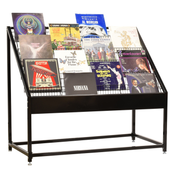 Black Display Rack for LP Vinyl Records- Starter Unit Holds 300 LPs