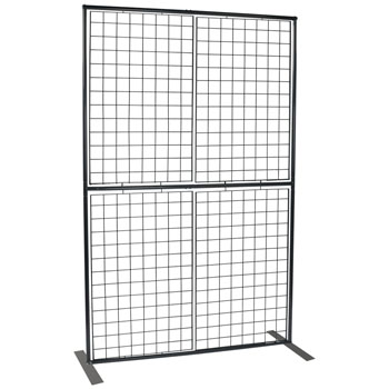 Portable Gridwall Merchandiser Display Rack with Removable Grid Display Panels - 51" W x 20" D x 81"