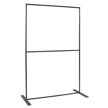 Portable Double Bar Clothing Display Rack with Optional Grid Panels is 81 in Tall & 51 in Wide