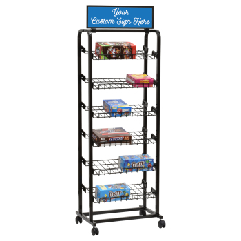 24 In Wide Mobile Retail& Bakery Display Rack