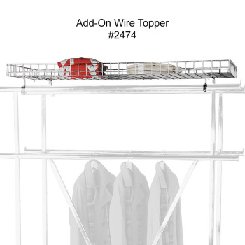 Wire Topper for Double Rail Clothing Rack