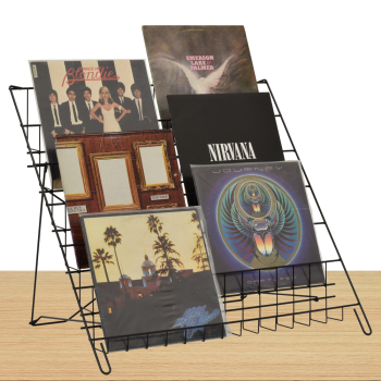 6 Tier Countertop LP/Album Display Wire Rack - 29 In. Wide