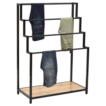 Freestanding Quilt & Blanket Ladder Display Rack For Quilts, Jeans, Scarves, Blankets, Towels & More