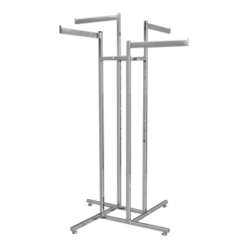 4 Way Clothing Rack With 4 Straight Arms