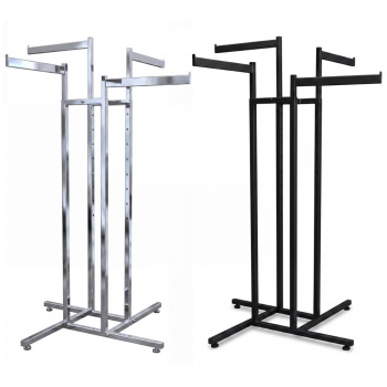 4 Way Clothing Rack With 4 Straight Arms