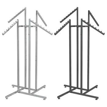 4 Way Clothing Rack With 4 Slant Arms