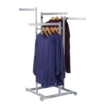 High Capacity Clothing Rack with 4-Way Height Adjustable Arms - Chrome