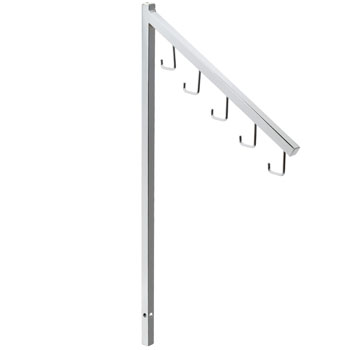 Chrome 16 in. Slant J-Hook for 2-Way And 4-Way Clothing Racks