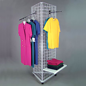 Triangle Grid Display With Casters