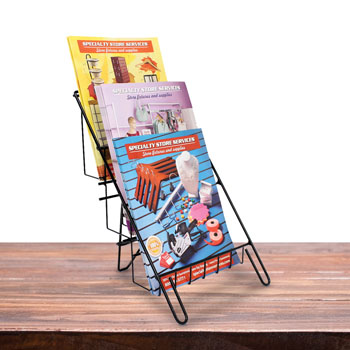 3-Tier Countertop Literature Display - Black