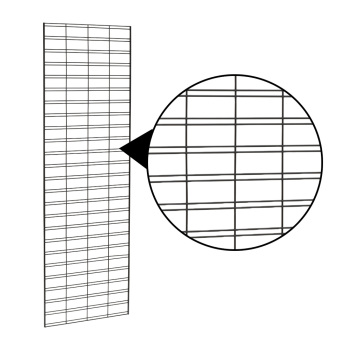 Black Slatgrid Panel 2 ft x 5 ft 