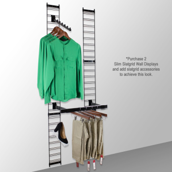 Slim Slatgrid Wall Display Panel - 6 In. x 6 ft. High