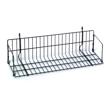 Black 10 in. D Angled Grid Shelf