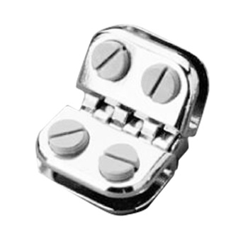 Glass Cube Chrome Hinge Clip