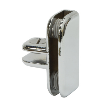 3 Way Chrome Clip Connector for Glass Shelves