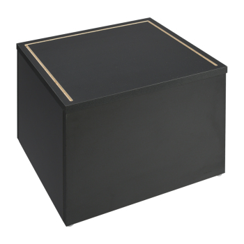 Black Wooden Base for Glass Cube Displays