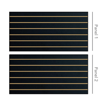 2' H x 4' W Black EZ Ship Slatwall Panels