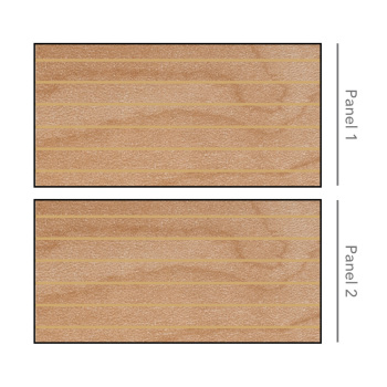 2' H x 4' W Maple EZ Ship Slatwall Panels