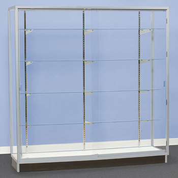 60 x 72 In. Glass Display Case - Wall Showcase with Glass Back