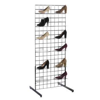 2 Ft. X 5 Ft. Grid Shoe Display - 10 Shoes 