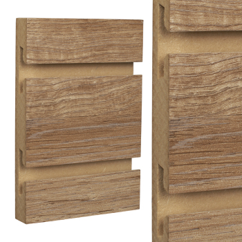 Aspen Oak Horizontal Slatwall Panels - 4' H x 8' W