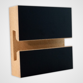 Black Horizontal Slatwall Panels - 4 ft. x 8 ft.