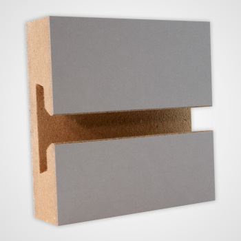 Gray Horizontal Slatwall Panels - 4' H x 8' W