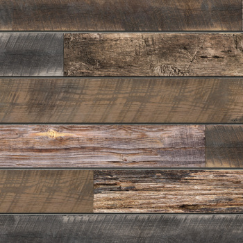 Mixed Reclaimed Wood Slatwall Panel - 2' H x 8' W