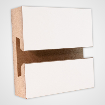 White Horizontal Slatwall Panels - 4' H x 8' W