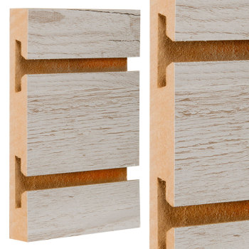 Weathered Barnwood Horizontal Slatwall Panels - 4' H x 8' W