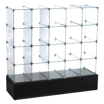 12 In. Glass Cube Display With Open Back