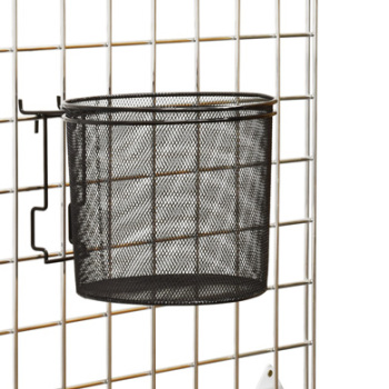  Wire Mesh Circular Display Basket for Gridwall 